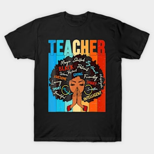 Black History Month Teacher For Girls Women T-Shirt